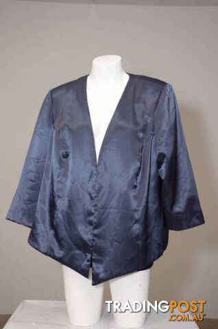 Women&#39;s grey blue vest shirt