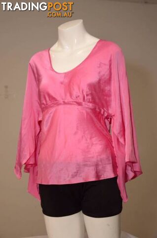 Ladies Pink Silk Top - Size L - photo 3 of 3