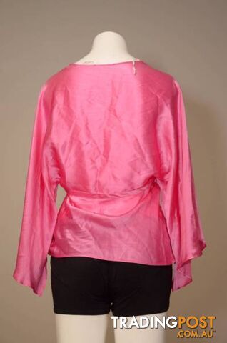 Ladies Pink Silk Top - Size L - photo 2 of 3