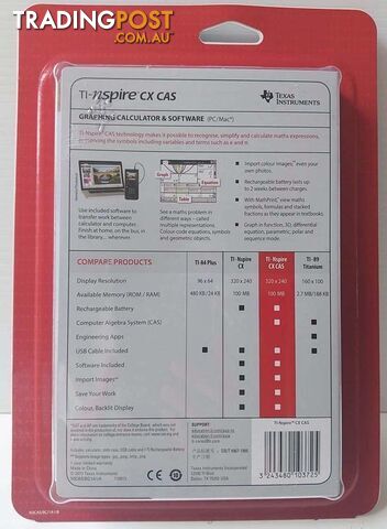 Texas Instruments TI-nspire CX CAS handheld graphing calculator BRAND NEW