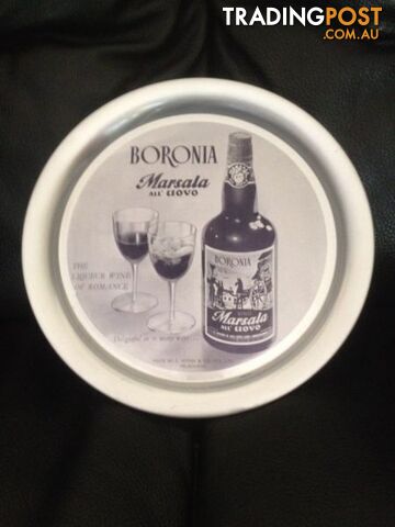 Vintage Boronia Marsala Round Drinks Tray