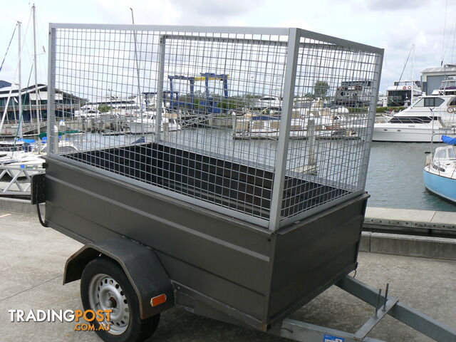 TRAILER  6 X 4 With 1M CAGE, JOCKEY WHEEL AND SPARE TYRE