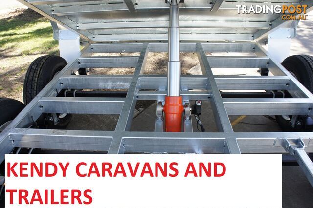 10x6 HEAVY DUTY HOT DIPPED GALVANISED TANDEM AXLE HYDRAULIC TIPPING BOX TRAILER 3500kg GVM