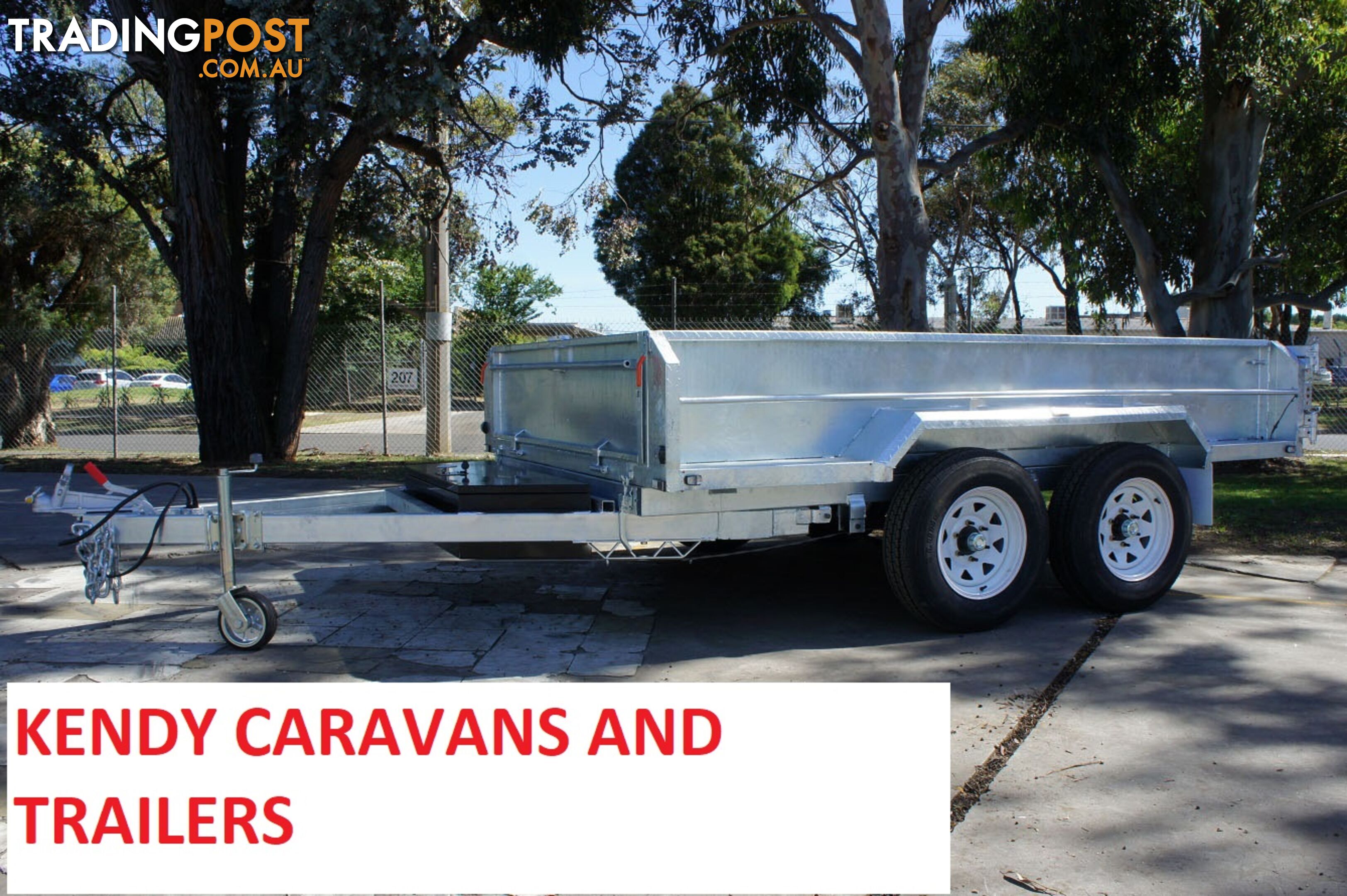 10x6 HEAVY DUTY HOT DIPPED GALVANISED TANDEM AXLE HYDRAULIC TIPPING BOX TRAILER 3500kg GVM