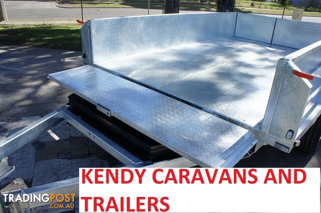 10x6 HEAVY DUTY HOT DIPPED GALVANISED TANDEM AXLE HYDRAULIC TIPPING BOX TRAILER 3500kg GVM