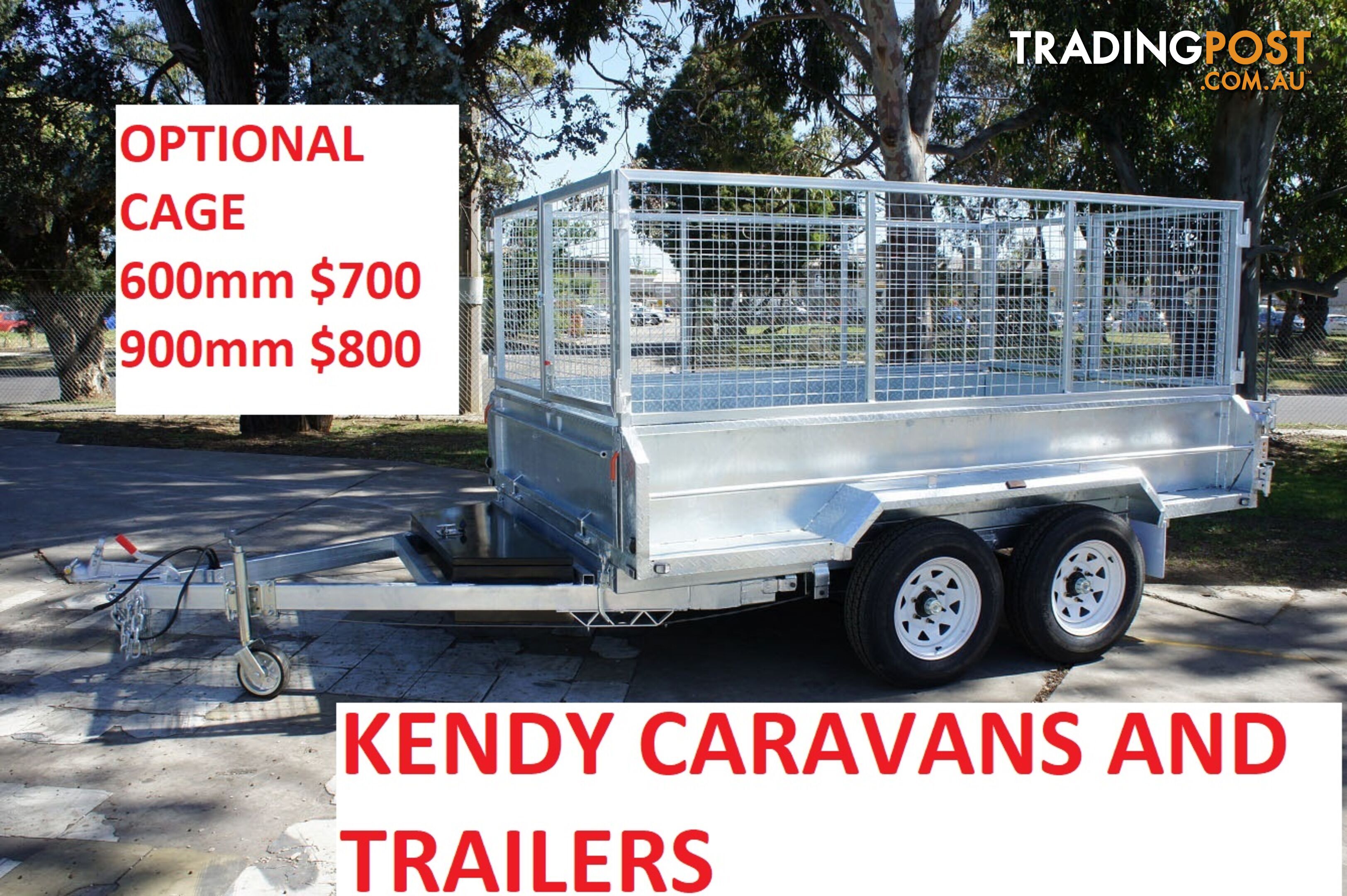 10x6 HEAVY DUTY HOT DIPPED GALVANISED TANDEM AXLE HYDRAULIC TIPPING BOX TRAILER 3500kg GVM