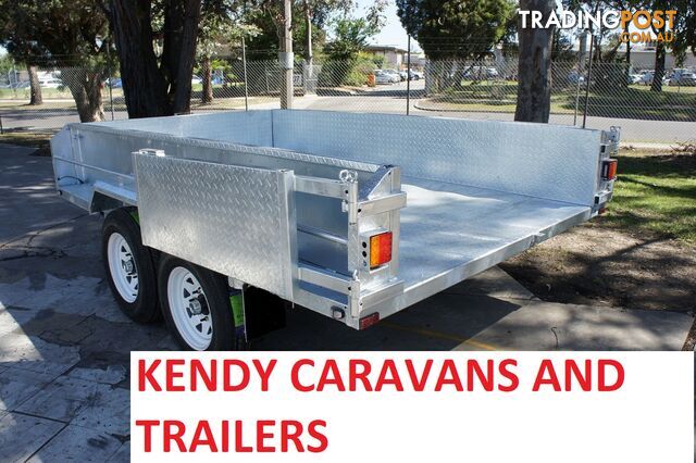 10x6 HEAVY DUTY HOT DIPPED GALVANISED TANDEM AXLE HYDRAULIC TIPPING BOX TRAILER 3500kg GVM