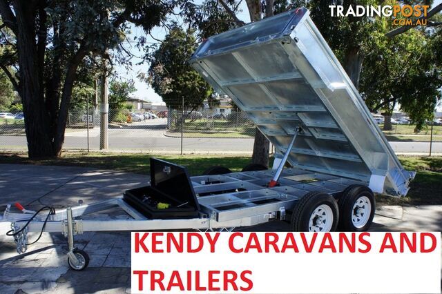 10x6 HEAVY DUTY HOT DIPPED GALVANISED TANDEM AXLE HYDRAULIC TIPPING BOX TRAILER 3500kg GVM