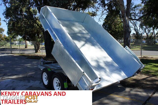 10x6 HEAVY DUTY HOT DIPPED GALVANISED TANDEM AXLE HYDRAULIC TIPPING BOX TRAILER 3500kg GVM