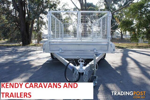 12 x 6 tandem axle (braked 3200kg) hot dipped galvanised H/duty box trailer with 900 mm cage