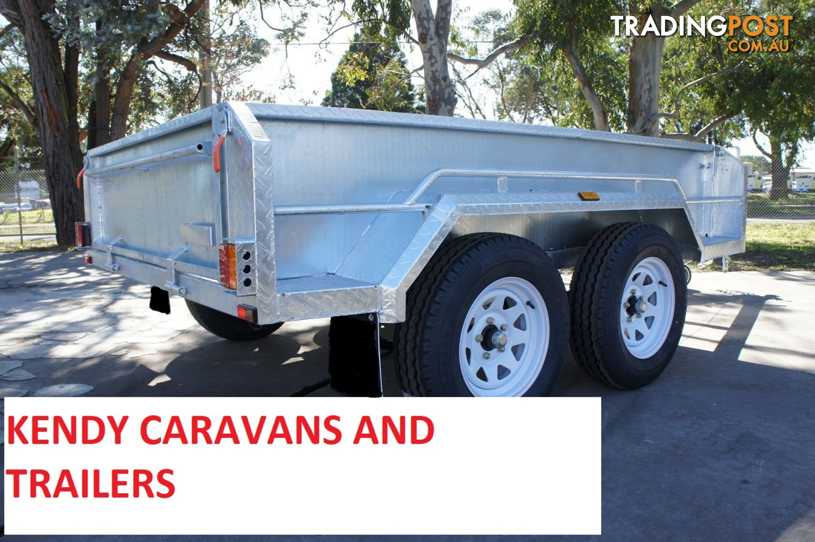 8x5 HEAVY DUTY HOT DIPPED GALVANISED TANDEM AXLE 450mm HIGH SIDED BOX TRIALER 