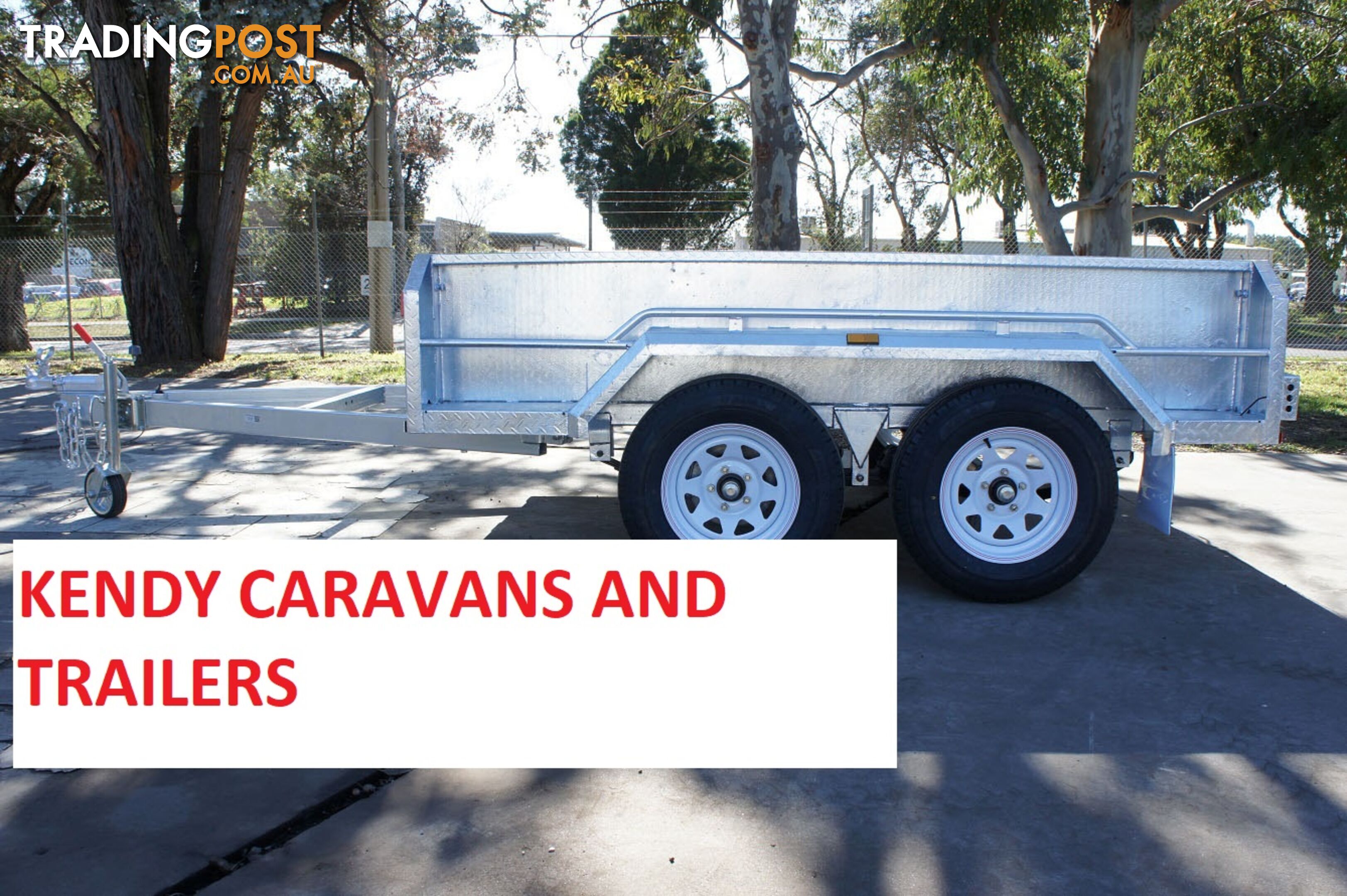 8x5 HEAVY DUTY HOT DIPPED GALVANISED TANDEM AXLE 450mm HIGH SIDED BOX TRIALER 