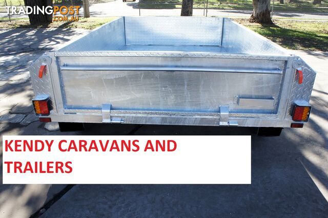 8x5 HEAVY DUTY HOT DIPPED GALVANISED TANDEM AXLE 450mm HIGH SIDED BOX TRIALER 