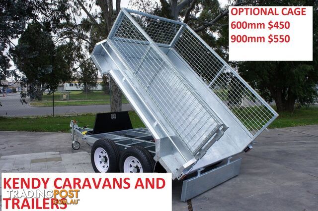 NEW 8 x 5 Heavy Duty Tradie Hydraulic Trailer | Tandem Axle Braked TIPPER