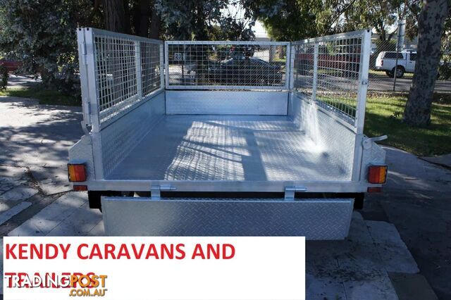 9 x 5 tandem axle (braked 3200kg) hot dipped galvanised H/duty box trailer with 600 mm cage  Feature