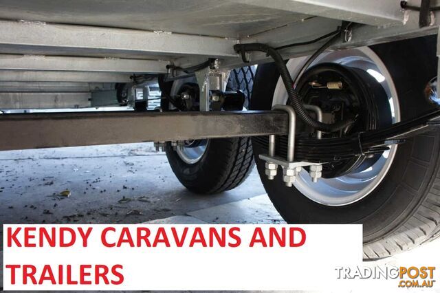 9 x 5 tandem axle (braked 3200kg) hot dipped galvanised H/duty box trailer with 600 mm cage  Feature