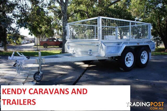 9 x 5 tandem axle (braked 3200kg) hot dipped galvanised H/duty box trailer with 600 mm cage  Feature