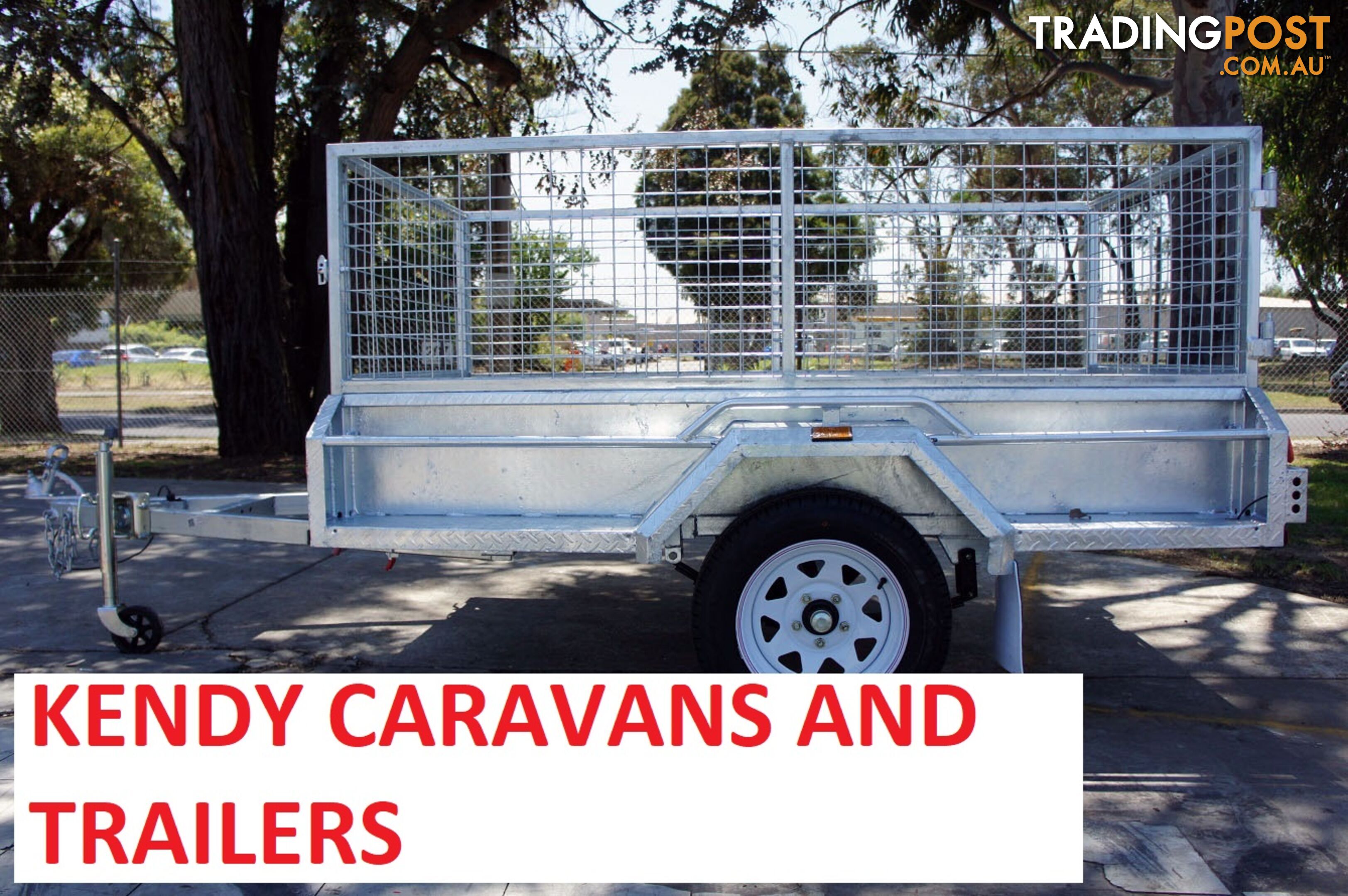 6x4 HEAVY DUTY HOT DIPPED GALVANISED SINGLE AXLE BOX TRAILER WITH 600mm CAGE 