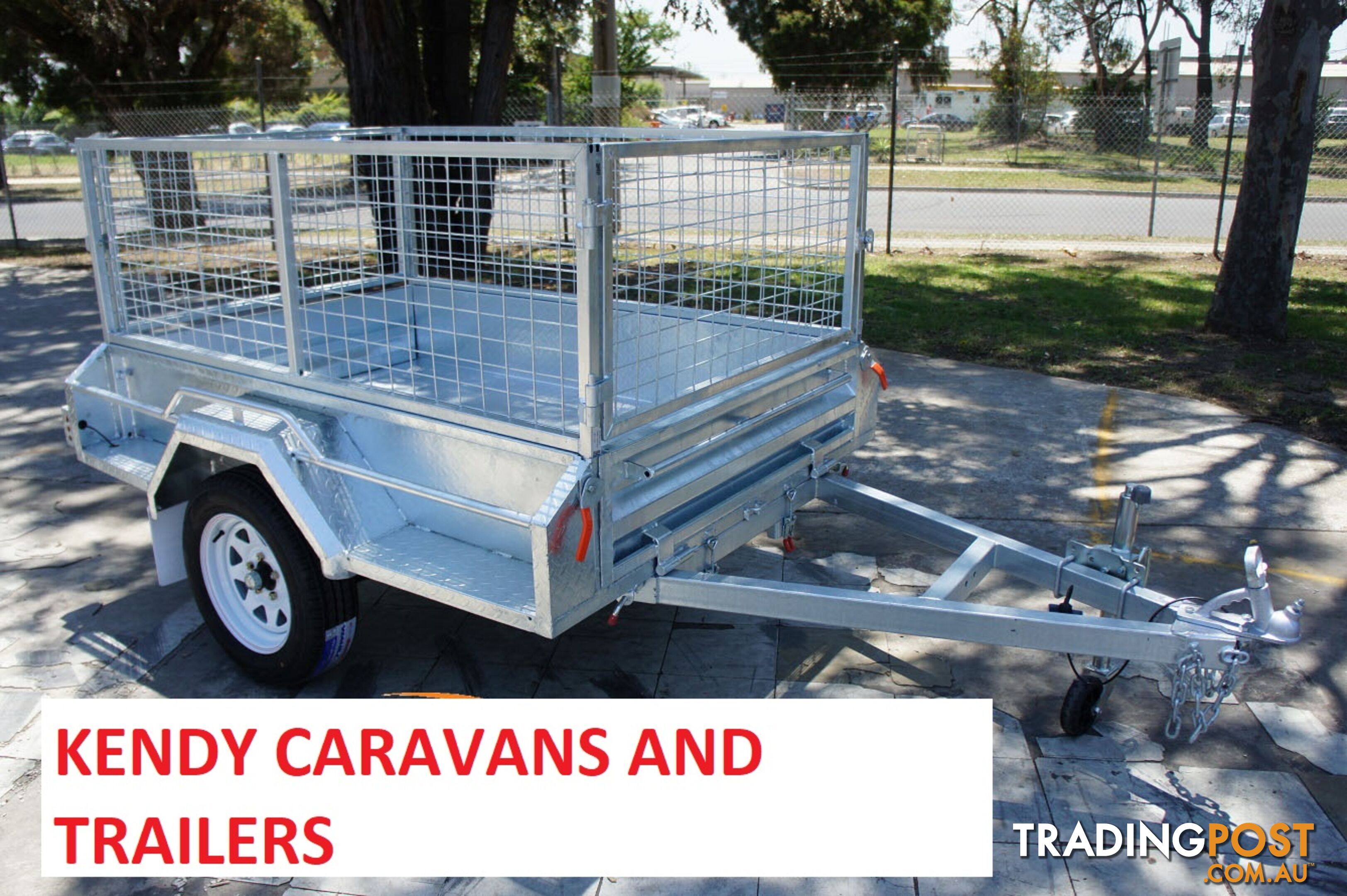 6x4 HEAVY DUTY HOT DIPPED GALVANISED SINGLE AXLE BOX TRAILER WITH 600mm CAGE 