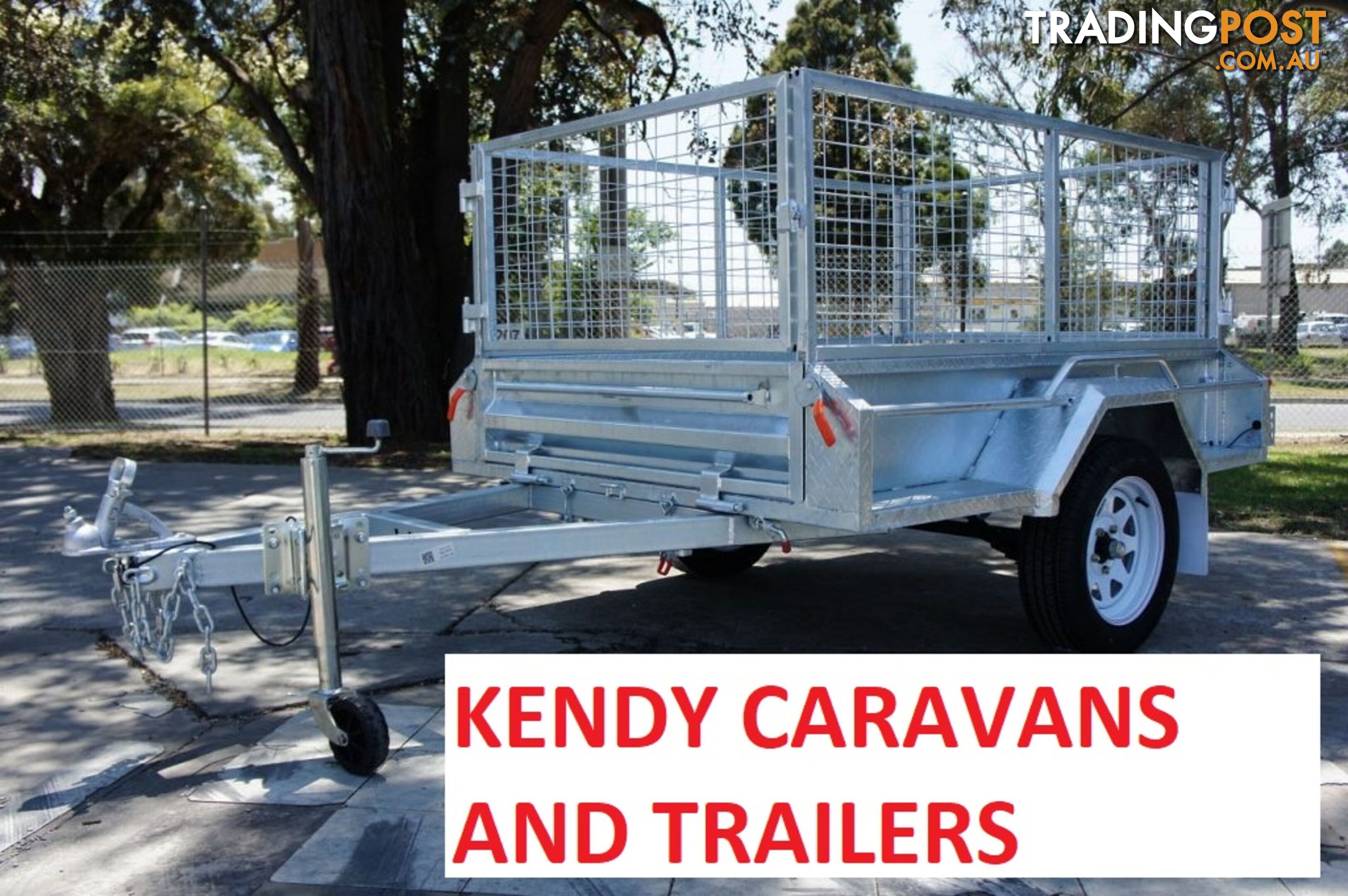 6x4 HEAVY DUTY HOT DIPPED GALVANISED SINGLE AXLE BOX TRAILER WITH 600mm CAGE 