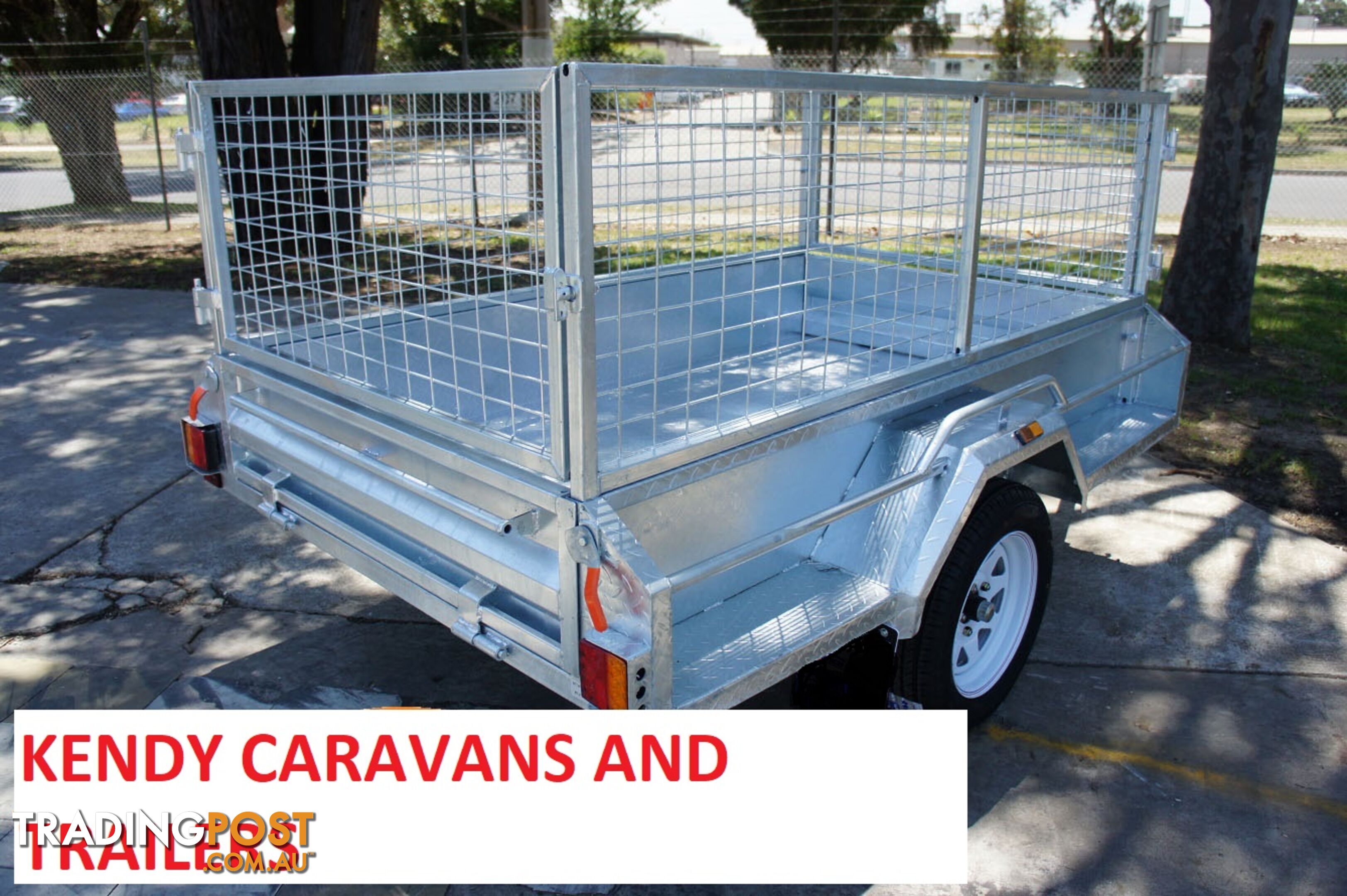 6x4 HEAVY DUTY HOT DIPPED GALVANISED SINGLE AXLE BOX TRAILER WITH 600mm CAGE 