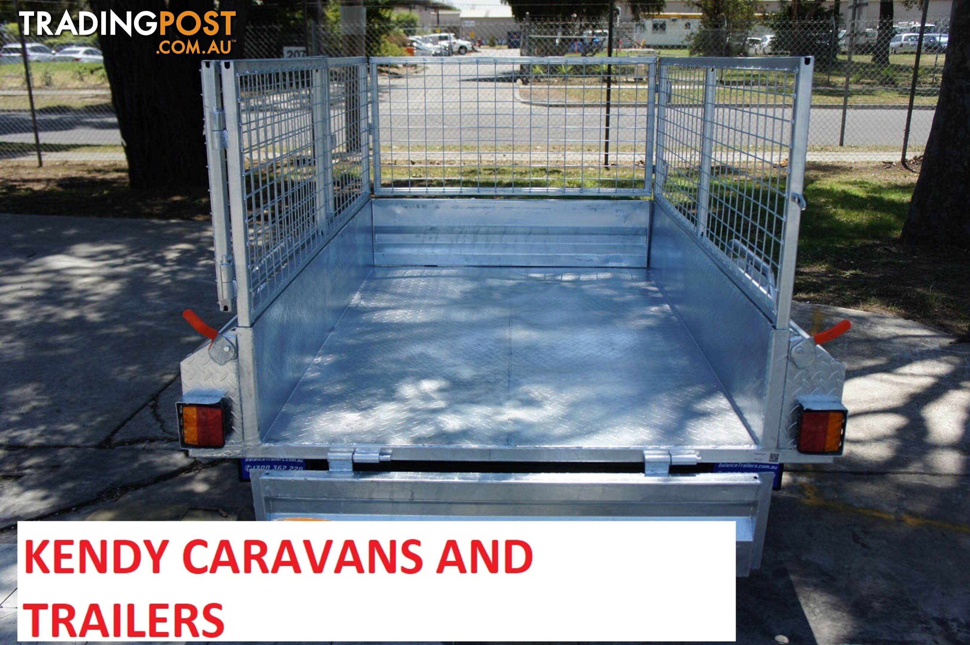 6x4 HEAVY DUTY HOT DIPPED GALVANISED SINGLE AXLE BOX TRAILER WITH 600mm CAGE 