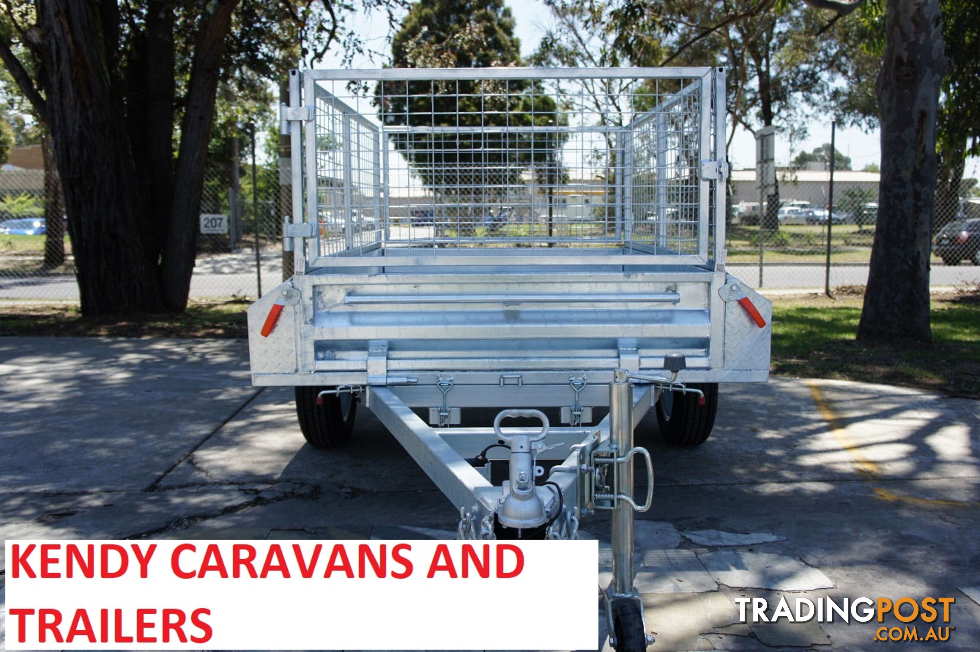 6x4 HEAVY DUTY HOT DIPPED GALVANISED SINGLE AXLE BOX TRAILER WITH 600mm CAGE 