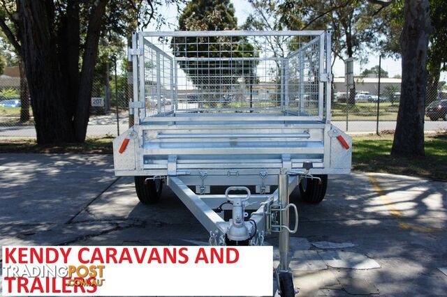 6x4 HEAVY DUTY HOT DIPPED GALVANISED SINGLE AXLE BOX TRAILER WITH 600mm CAGE 