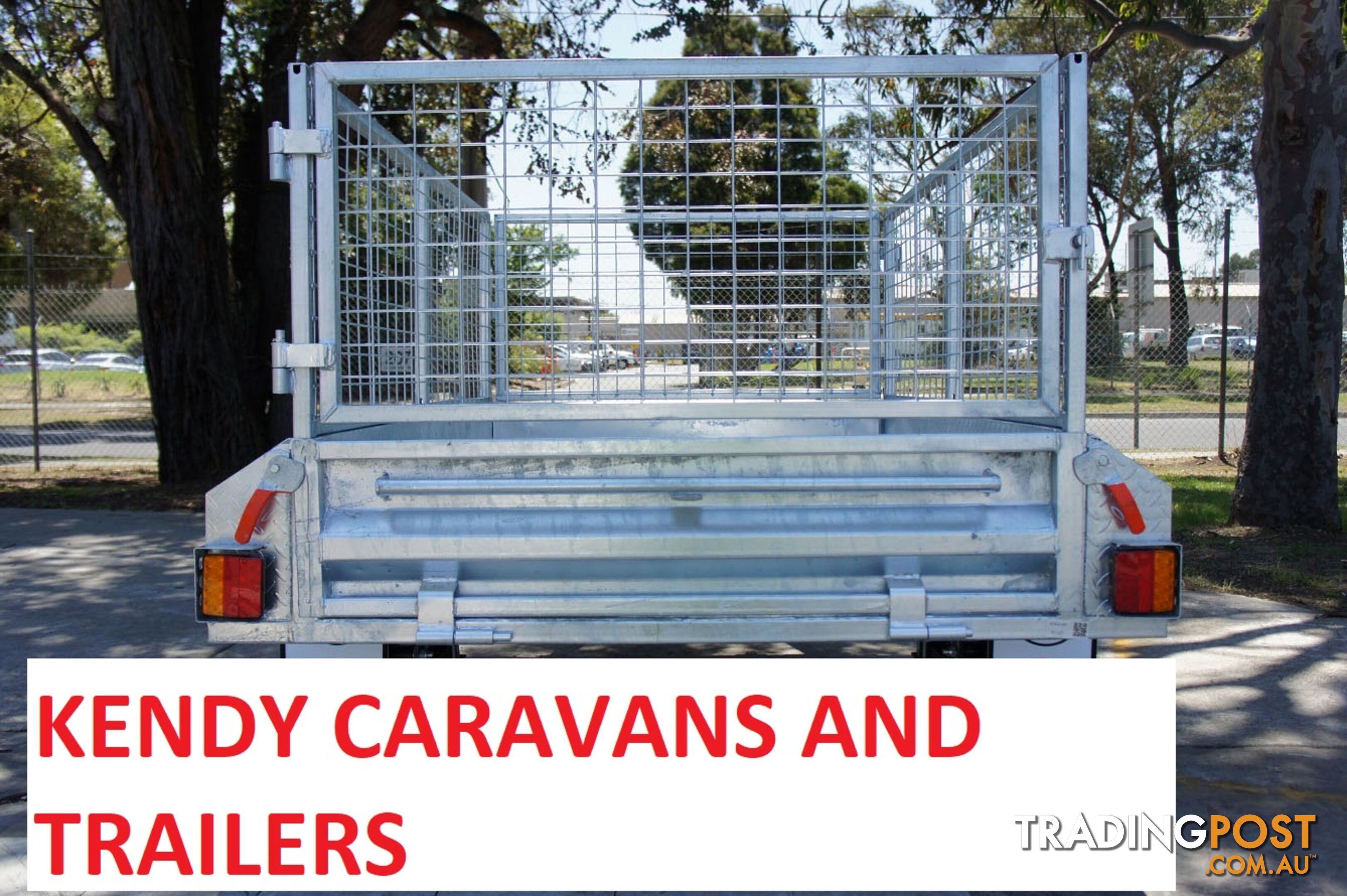 6x4 HEAVY DUTY HOT DIPPED GALVANISED SINGLE AXLE BOX TRAILER WITH 600mm CAGE 