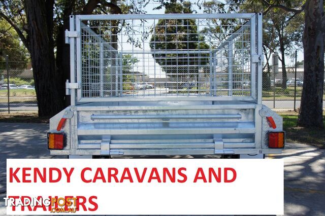 6x4 HEAVY DUTY HOT DIPPED GALVANISED SINGLE AXLE BOX TRAILER WITH 600mm CAGE 