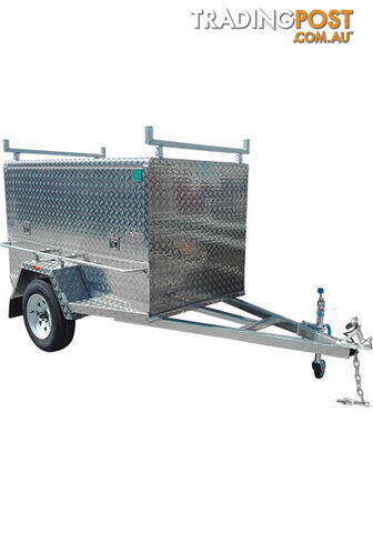 7 x 5 WT-2 ENCLOSED TRAILER ALUMINIUM BODY ON GAL CHASSIS SINGLE AXLE TARE 255 kg ATM 750 kg