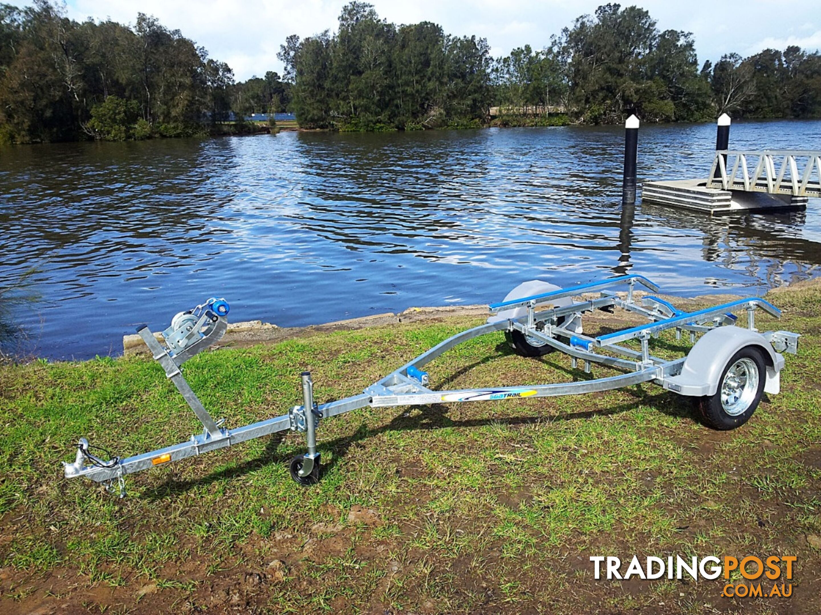 GAL BOAT TRAILER TO SUIT UP TO 5.0 mt ALUMINIUM HULL TARE 220 kg ATM 749 kg