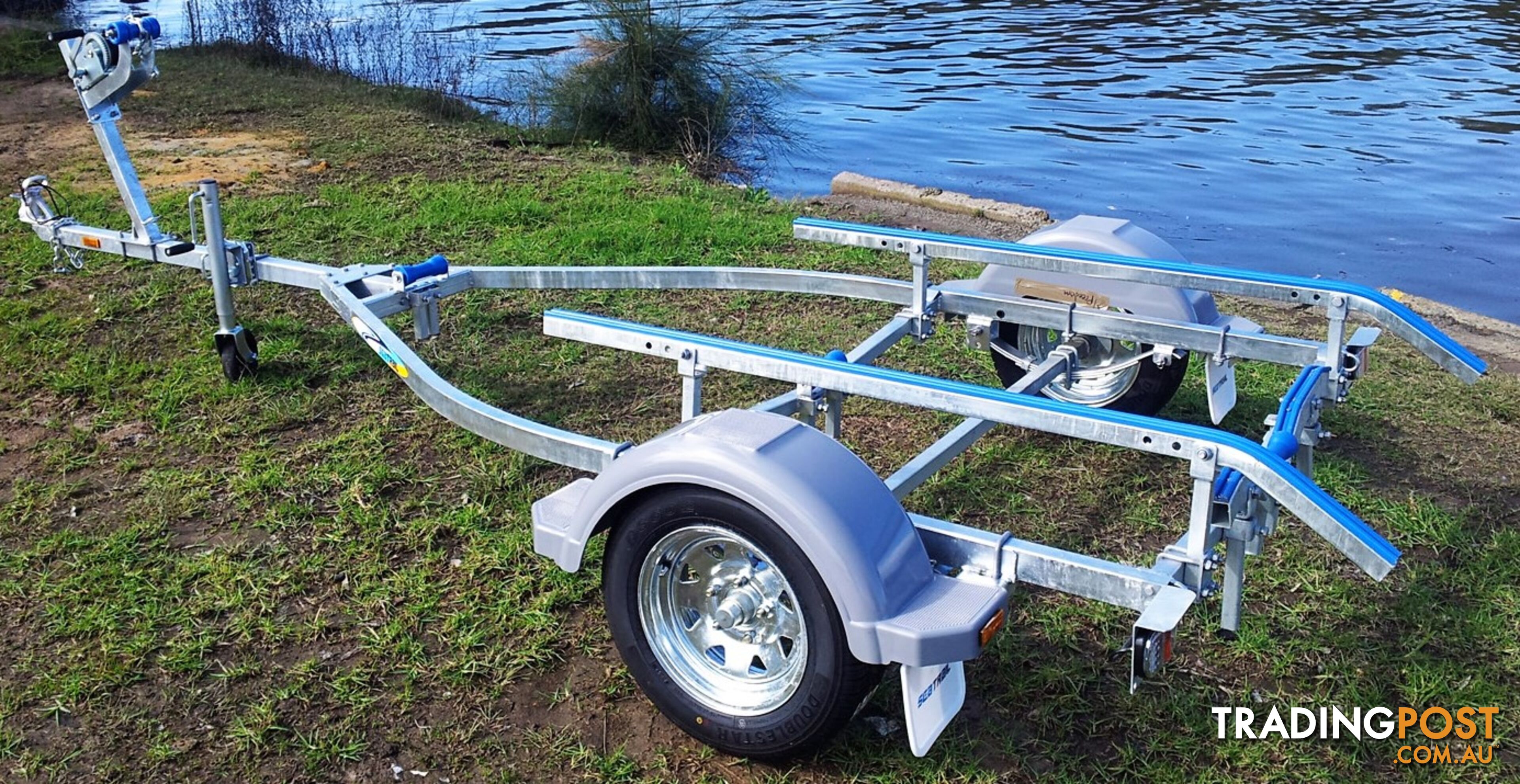 GAL BOAT TRAILER TO SUIT UP TO 5.0 mt ALUMINIUM HULL TARE 220 kg ATM 749 kg