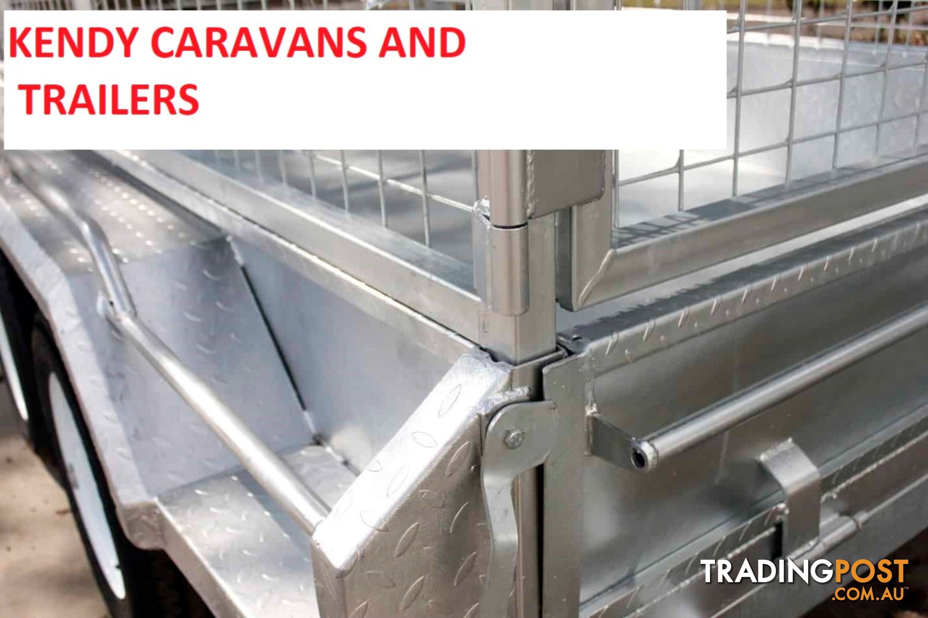 New Heavy Duty 8 x 5 Tandem Axle Braked with Cage galvanised box trailer 