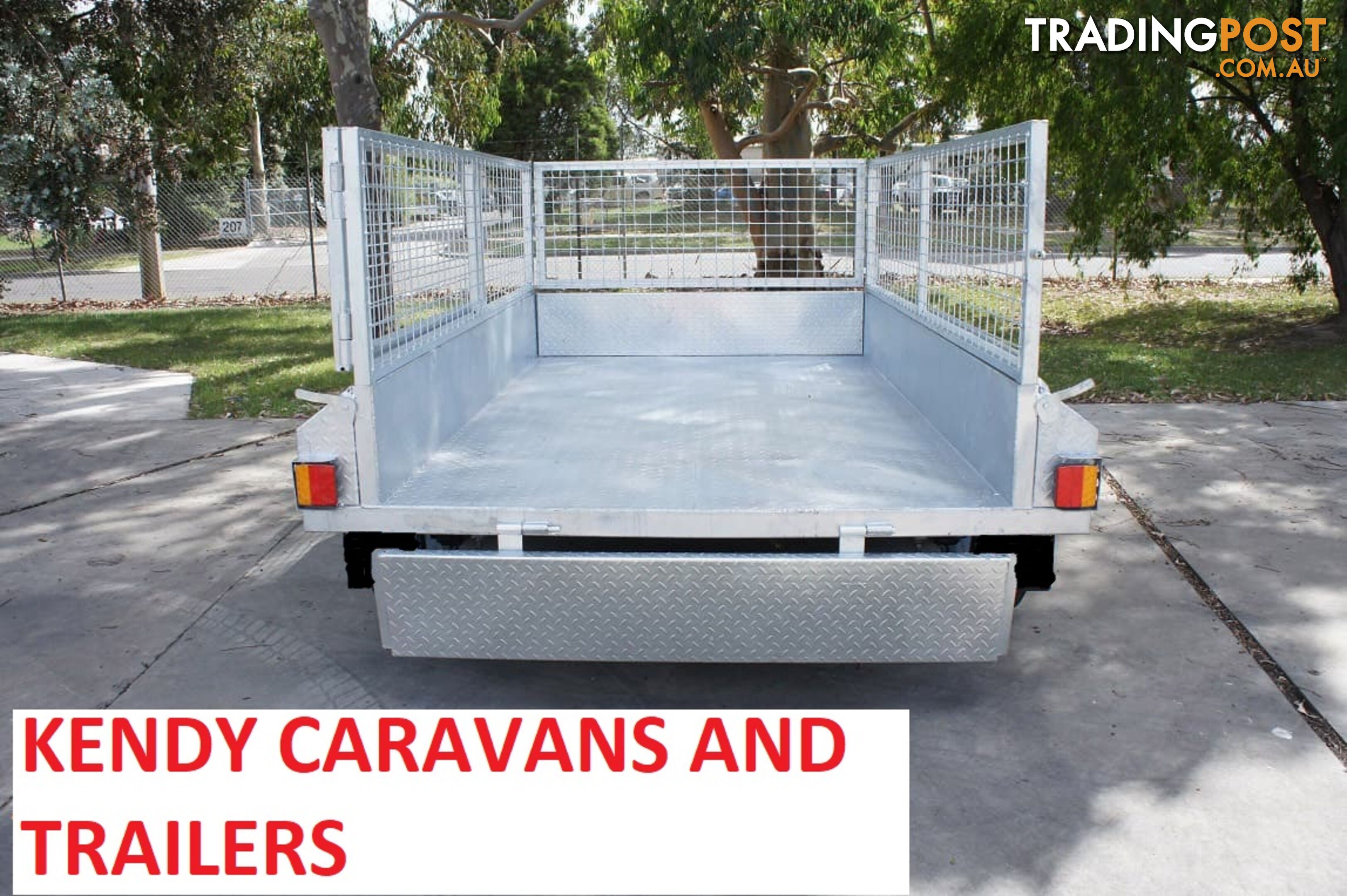 New Heavy Duty 8 x 5 Tandem Axle Braked with Cage galvanised box trailer 