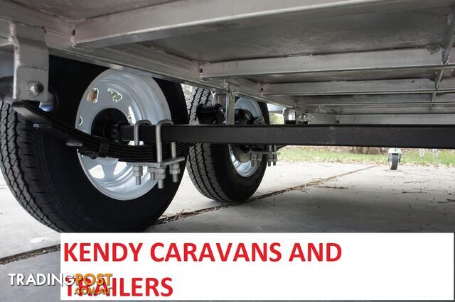 9 x 5 tandem axle (braked) hot dipped galvanised H/duty box trailer with 600 mm cage