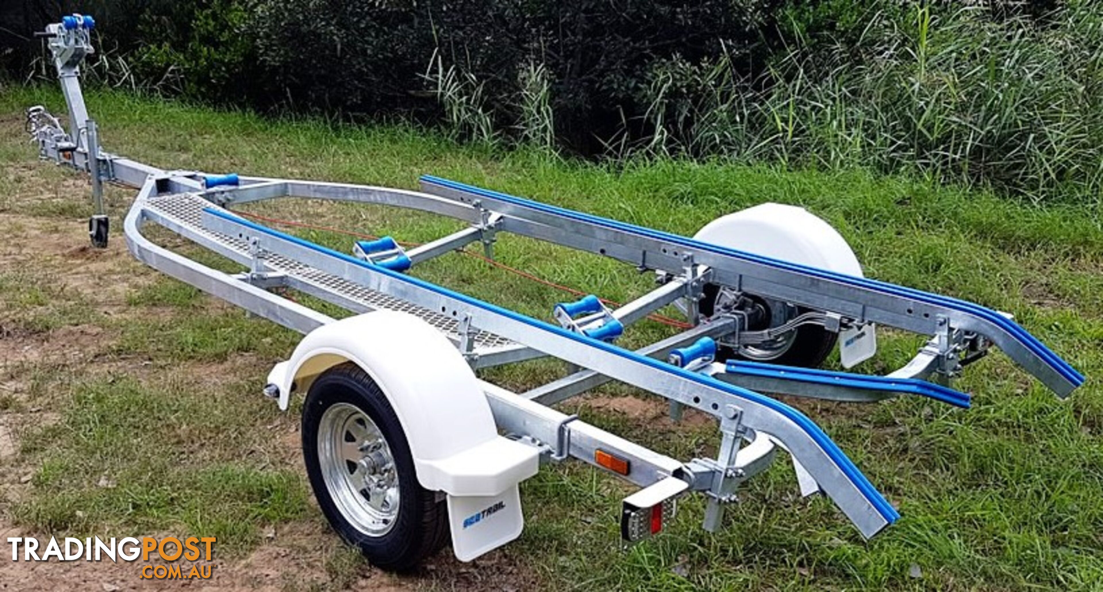 GAL BOAT TRAILER TO SUIT UP TO A 5.35 mt ALUMINIUM HULL TARE 280 kg ATM 1190 kg BRAKED 