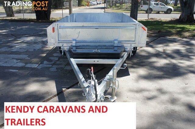 8x5 HEAVY DUTY HOT DIPPED GALVANISED SINGLE AXLE HYDRAULIC TIPPING HIGH 400mm SIDED BOX TRAILER 1600
