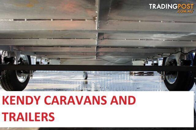 10 x 6 tandem axle (braked) hot dipped galvanised H/duty box trailer with 900 mm cage