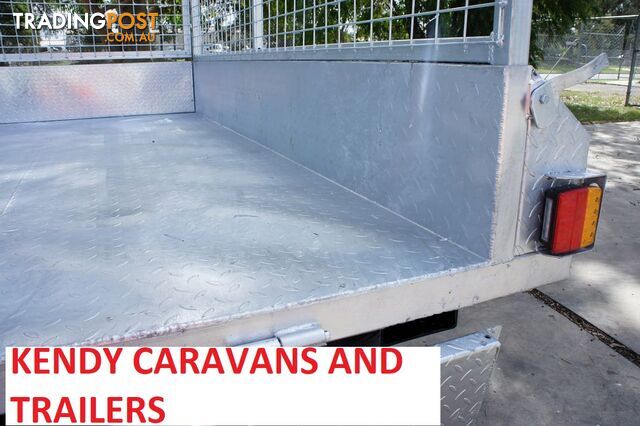 10x5 TANDEM AXLE HEAVY DUTY HOT DIPPED GALVANISED BOX TRAILER WITH CAGE 2000kg GVM