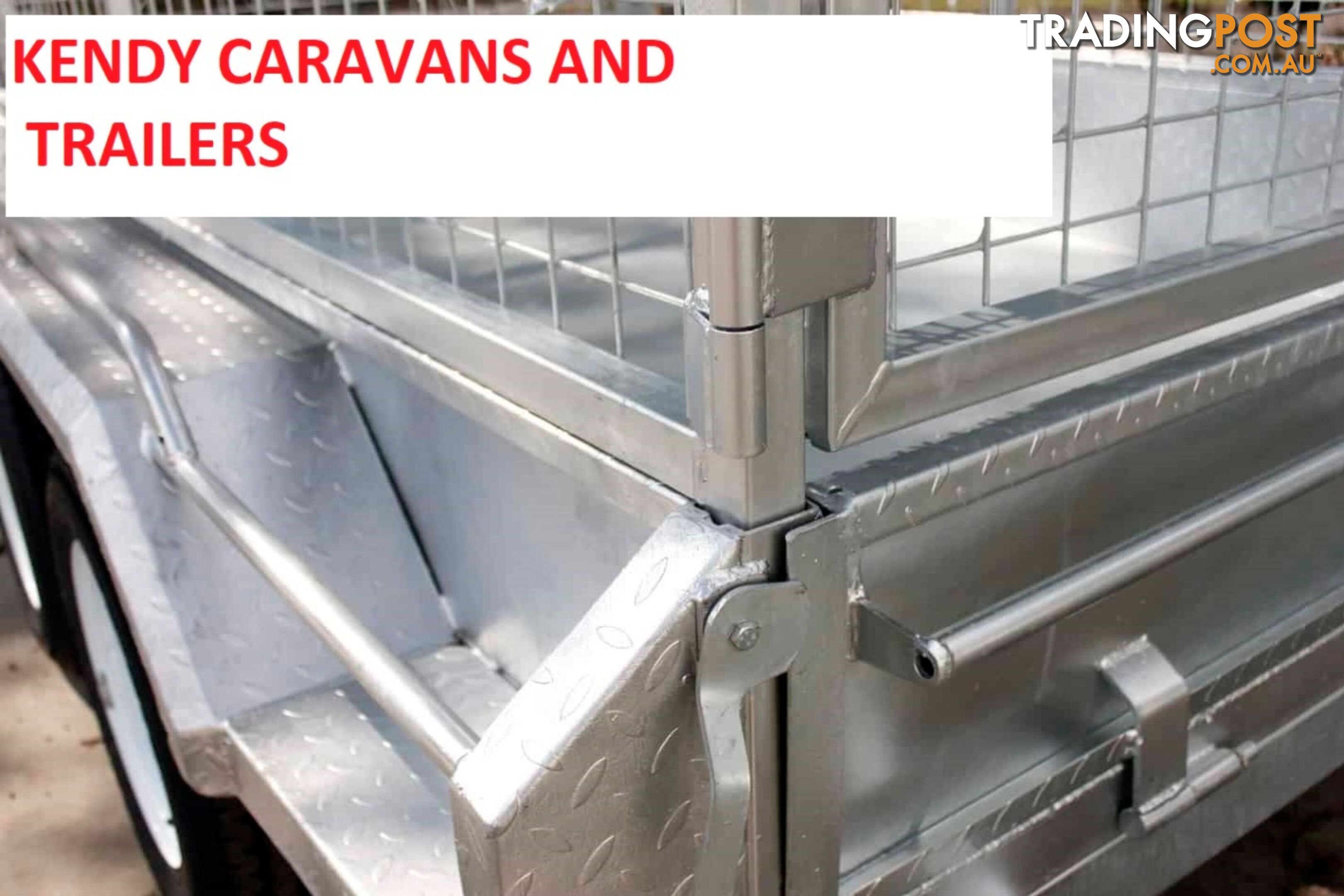 10x5 TANDEM AXLE HEAVY DUTY HOT DIPPED GALVANISED BOX TRAILER WITH CAGE 2000kg GVM