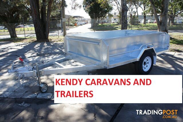 8x5 HEAVY DUTY HOT DIPPED GALVANISED SINGLE AXLE BRAKED HIGH SIDED BOX TRAILER  