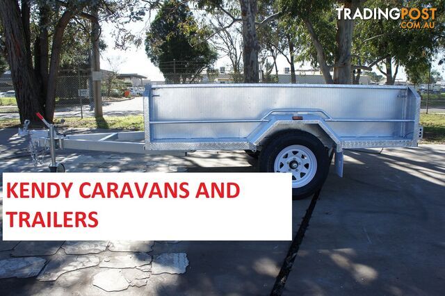 8x5 HEAVY DUTY HOT DIPPED GALVANISED SINGLE AXLE BRAKED HIGH SIDED BOX TRAILER  