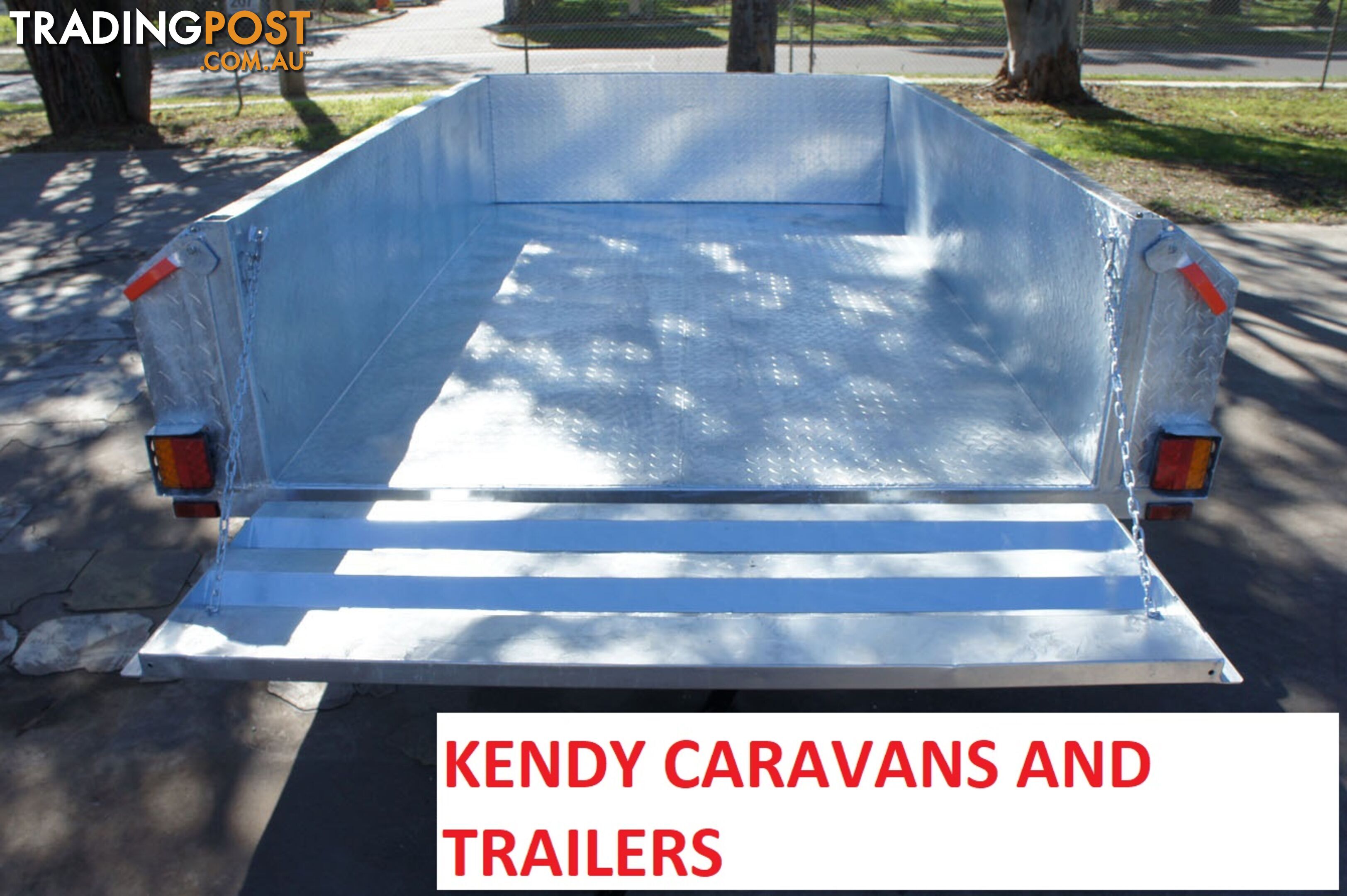 8x5 HEAVY DUTY HOT DIPPED GALVANISED SINGLE AXLE BRAKED HIGH SIDED BOX TRAILER  