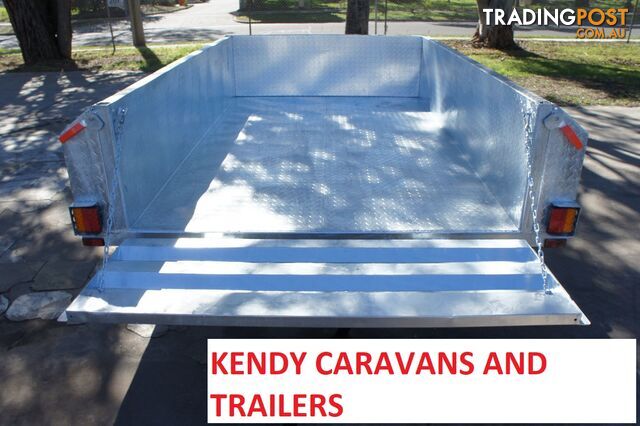 8x5 HEAVY DUTY HOT DIPPED GALVANISED SINGLE AXLE BRAKED HIGH SIDED BOX TRAILER  