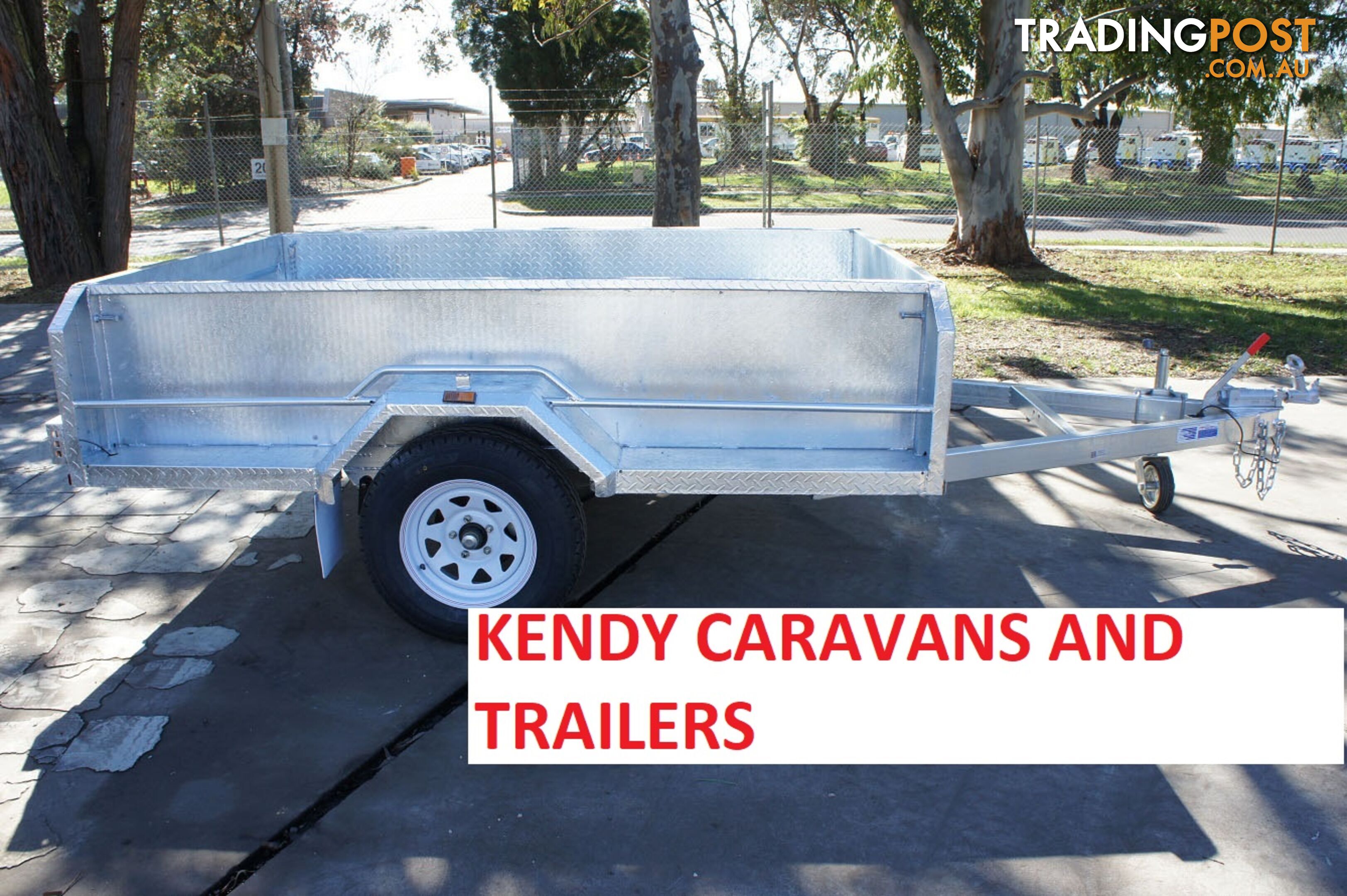 8x5 HEAVY DUTY HOT DIPPED GALVANISED SINGLE AXLE BRAKED HIGH SIDED BOX TRAILER  