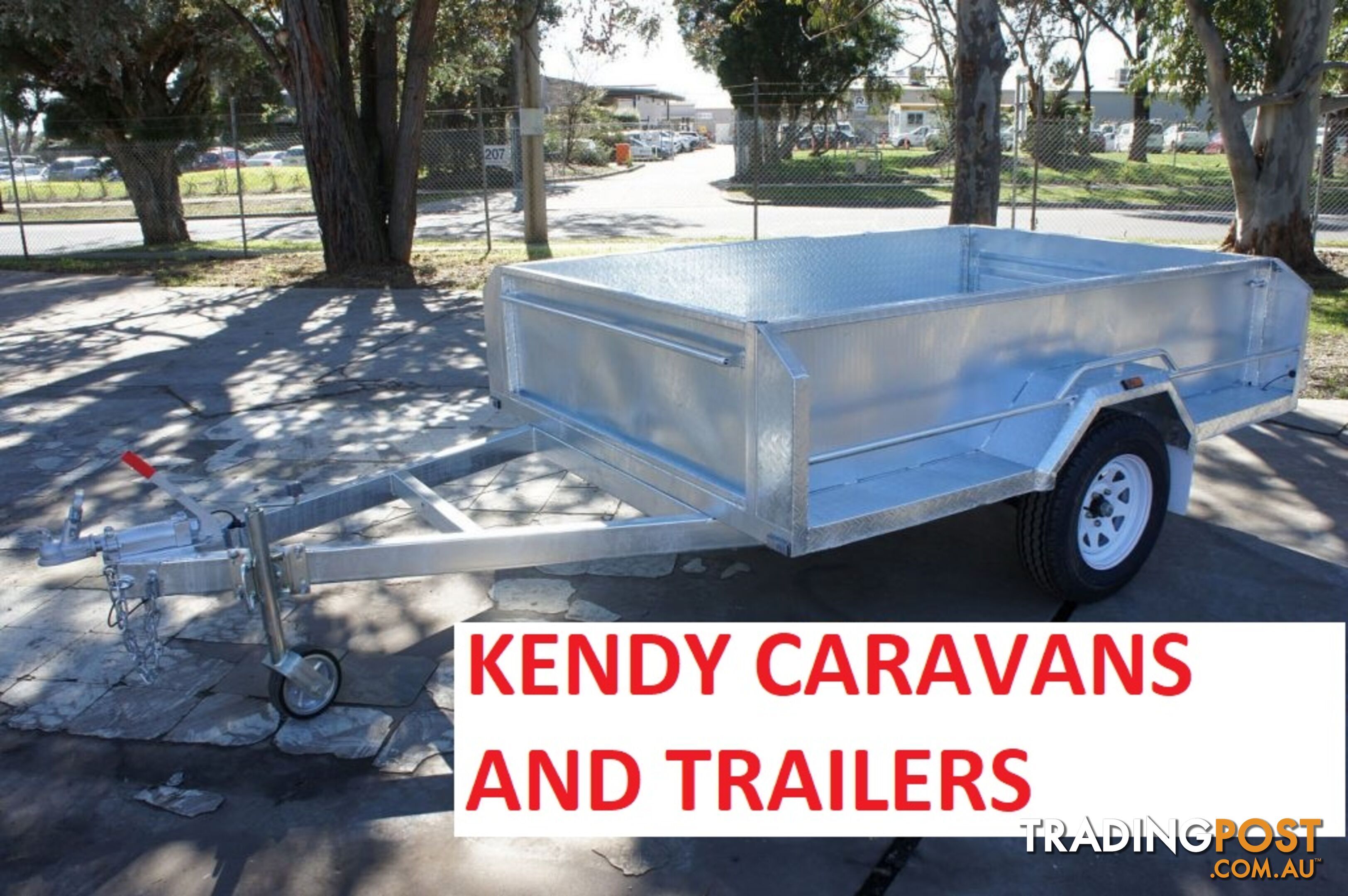 8x5 HEAVY DUTY HOT DIPPED GALVANISED SINGLE AXLE BRAKED HIGH SIDED BOX TRAILER  