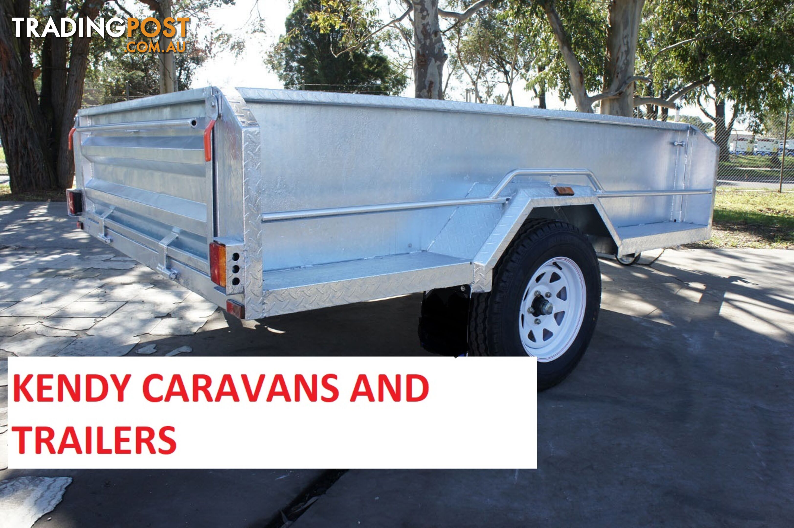 8x5 HEAVY DUTY HOT DIPPED GALVANISED SINGLE AXLE BRAKED HIGH SIDED BOX TRAILER  