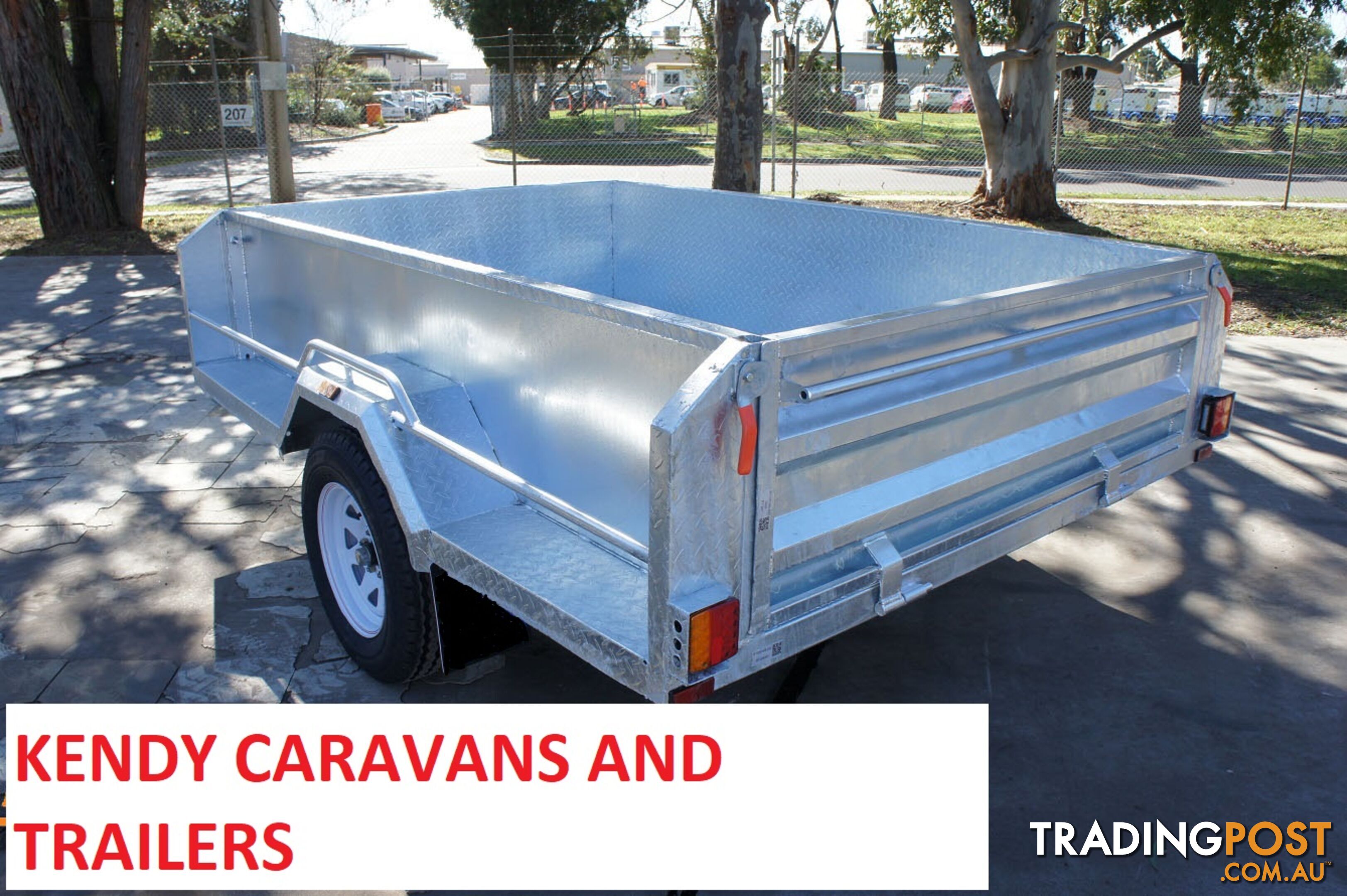 8x5 HEAVY DUTY HOT DIPPED GALVANISED SINGLE AXLE BRAKED HIGH SIDED BOX TRAILER  