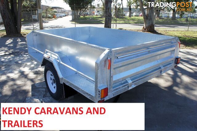 8x5 HEAVY DUTY HOT DIPPED GALVANISED SINGLE AXLE BRAKED HIGH SIDED BOX TRAILER  